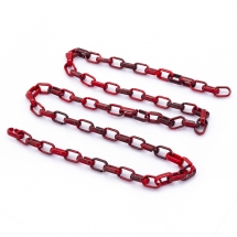 Łańcuszek Akrylowy Ręcznie Robiony 18.5x11.5x4.5mm Kolor: Czerwony Długość łańcuszka: 1m (13WB23665)