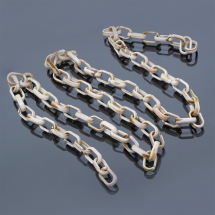 Łańcuszek Akrylowy Ręcznie Robiony 18.5x11.5x4.5mm Kolor: Lniany Długość łańcuszka: 1m (13WB23668)