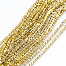 Стразовий Ланцюг Декоративний, Без Покриття/Кришталь, 2.7 мм, близько 2800шт/10м, (13WB23686)