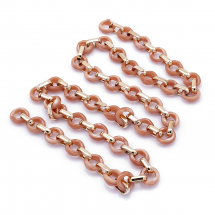 Łańcuszek Akrylowy Ręcznie Robiony 18.5x11.5x4.5mm Kolor: Różowy i Brązowy Długość łańcuszka: 1m (13WB23723)