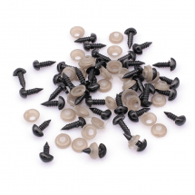 Носик для Іграшок Трикутний, Чорний, 6х8мм, Штифт 3мм, (13WB23907)