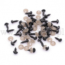 Носик для Іграшок, Трикутний, Чорний, 6х9мм, Пін: 3 мм, (13WB23908)