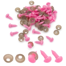 Носик для Іграшок Трикутний, Рожевий, 6х8мм, Штифт 3мм, (13WB23911)