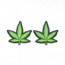 Naszywka Naprasowanka Termiczna Liść 66x66x1.5mm Kolor: Zielony 2szt (13WB23967)