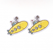 Naszywka Naprasowanka Termiczna Submarine 48x66x1.5mm Kolor: Żółty 2szt (13WB23972)