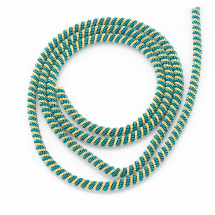 Bajorek do Haftu Figurowana Skręcone Podwójne Miedź 3mm Kolor: Turkusowe Złoto 63sm/16g (13WB24101)