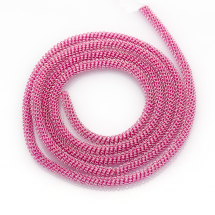 Bajorek do Haftu Figurowana Skręcone Miedź 3mm Kolor: Różowy 55sm/6g (13WB24130)