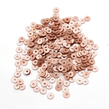 Паєтки, Круглі, Непрозорі, ефект Античний Металік, Колір: Рожеве Золото, Розмір: 4 мм, (13WB24144)