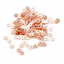 Паєтки, Круглі, Дзеркальні, Колір: Помаранчевий, Розмір: 4 мм, (13WB24155)