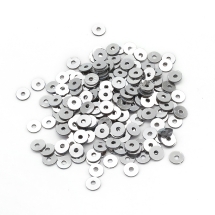 Паєтки, Круглі, Дзеркальні, Колір: Сірий, Розмір: 4 мм, (13WB24157)