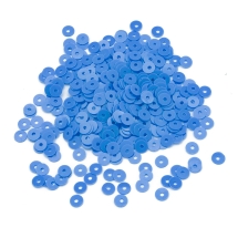 Паєтки, Круглі, Непрозорі, Матові, Колір: Синій, Розмір: 3 мм, (13WB24204)