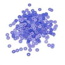 Паєтки, Круглі, Непрозорі, Матові, Колір: Фиолетово-синій, Розмір: 3 мм, (13WB24205)