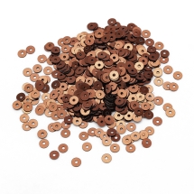 Паєтки, Круглі, Непрозорі, ефект Античний Металік, Колір: Мідний, Розмір: 4 мм, (13WB24236)