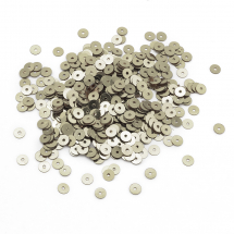 Паєтки, Круглі, Непрозорі, ефект Античний Металік, Колір: Світле Золото, Розмір: 4 мм, (13WB24240)