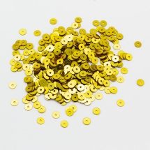 Паєтки, Круглі, Непрозорі, ефект Античний Металік, Колір: Жовте Золото, Розмір: 3 мм, (13WB24247)