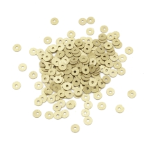 Паєтки, Круглі, Матові, Колір: Золото, Розмір: 4 мм, (13WB24270)