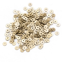 Паєтки, Круглі, Блискучі, Колір: Темне Золото, Розмір: 4 мм, (13WB24277)