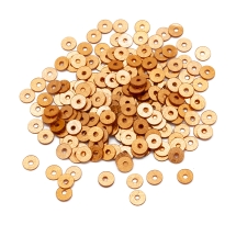 Паєтки, Круглі, Блискучі, Колір: оранжево-золотий, Розмір: 4 мм, (13WB24279)