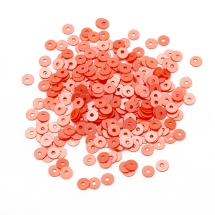 Паєтки, Круглі, Перламутрові, Колір: Кораловий, Розмір: 4 мм, (13WB24313)
