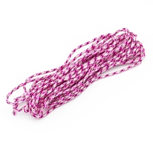 Sznurek Paracord Poliester i Spandex Pasiasty 2mm Kolor: Jasno-Różowy 5m (13WB24375)