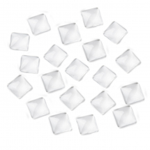 Kaboszony Szklany 25x25x6mm Kolor: Bezbarwny 10szt (13WB24406)