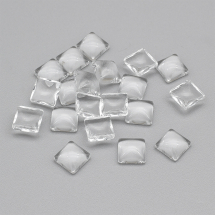 Kaboszony Szklany 8x8x3mm Kolor: Bezbarwny 20szt (13WB24407)