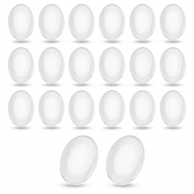 Kaboszony Szklane do Rękodzieła, Owalne, Bezbarwne, 18х13х3mm, 20 szt (13WB24415)