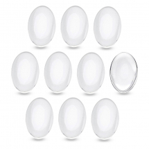 Kaboszony Szklane do Rękodzieła, Owalne, Bezbarwne, 30х20х6мм, 10 szt (13WB24416)