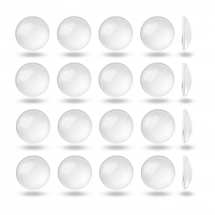 Kaboszony Szklane do Rękodzieła i Biżuterii, Okrągłe Przezroczyste, Bezbarwne, 25x7mm, 20szt (13W24421)