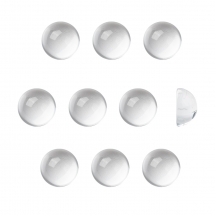 Kaboszony Szklane, do Rękodzieła i Biżuterii, Okrągłe Przezroczyste, Bezbarwne, 18x9.5mm, 10szt (13WB24427)