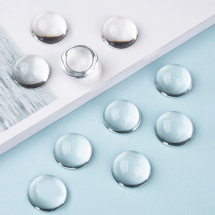 Kaboszony Szklany, Półokrągłe, Przejrzysty, Kolor: Bezbarwny, 24-25x11-12mm, 10szt (13WB24428)