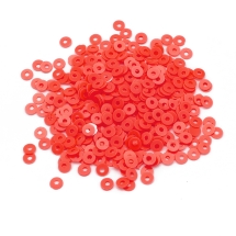 Cekiny Matowe Indie 3mm Kolor: Pomarańczowy Neon około 2700szt/10g (13WB24190)