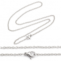 Намисто з Нержавіючої Сталі Ланцюг, Якірне Плетіння, Застібка Карабін Лобстер, 45см, (13WB24561)