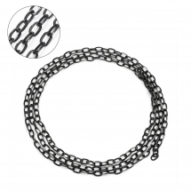 Ланцюг Якірного Плетення Роз'ємний, Нержавіюча Сталь, Чорна, Ланка 7х4х0.8 мм, (13WB24565)