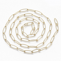 Ланцюг Якорная, Нержавіюча Сталь, Колір: Золото, Розмір: 20x6x1мм, (13WB24576)