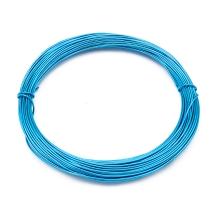 Drut Aluminiowy Okrągły, do Tworzenia Biżuterii, do DIY, Niebieski, 0.8mm, 10m/szpula (13WB24588)