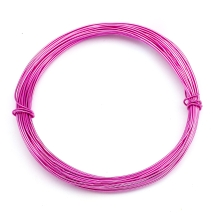 Drut Aluminiowy Okrągły, do Tworzenia Biżuterii, do DIY, Ciemnoróżowy, 0.8mm, 10m/szpula (13WB24610)