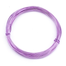 Drut Aluminiowy Okrągły, do Tworzenia Biżuterii, do DIY, Liliowy, 0.8mm, 10m/szpula (13WB24612)