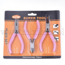 Набір сталевих Інструментів 3шт/набір, на блістері: Круглогубці, Плоскогубці, Гострозубці-бокорізи, 18.5x16.5x1.3см, (13WB24649)