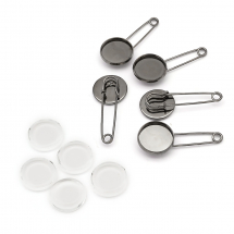 Zestaw do Robienia Broszki pod Kaboszon Żelazo i Szkło Podstawa 44x18x5mm Kolor: Bronze 5Zestaw/Set (13WB24664)