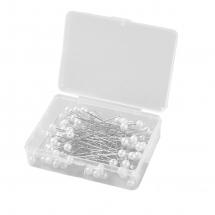 Szpilki Krawieckie z Białymi Główkami, 38 mm, 100 szt/zestaw (13WB24693)