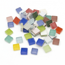Kaboszony Szklany do Dekoracji Domu i DIY, Mozaika, Mix, 10x10x4mm, 50g~50szt (13WB24752)