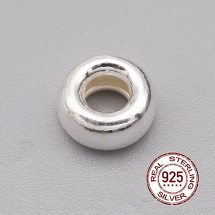 Srebro 925 Koraliki Dystansowe, Rondelle, 7x4mm, Otwór: 3mm, 1szt (13WB24819)