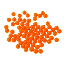 Koraliki Akrylowe, Neonowe, Okrągłe, Ciemnopomarańczowy, 6mm, 380szt/50g (13WB24829)