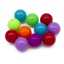 Koraliki Akrylowe, Neonowe, Okrągłe, Mix, 20mm, 10szt/50g (13WB24833)