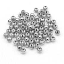 Koraliki Plastic ABS, Eko Galwanika Srebrny 4mm 750szt/25g (13WB24834)