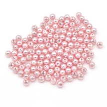 Koraliki Akrylowe, Imitacja Perły, Okrągłe, Różowy, 6mm, około 210szt/25g (13WB24817)
