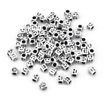 Koraliki Akrylowe, Kraft Style, Kostki, Biały, 6x6x6mm, 300szt/50g (13WB24848)