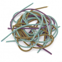 Bajorek do Haftu Figurowana Skręcone Podwójne Miedź 3mm Kolor: Mix 420sm/100g (13WB24867)