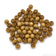 Намистини Дерев'яні Круглі Незабарвлені, 14мм, Отвір 4мм, близько 60шт/50г, (13WB24965)